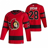 Ottawa Senators 28 Connor Brown Red Adidas 2020-21 Reverse Retro Alternate Jersey Dzhi,baseball caps,new era cap wholesale,wholesale hats